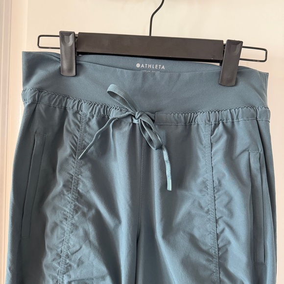 Athleta Attitude Jogger Pant Ruched Detail Size 2 Blue Green - Picture 5 of 10